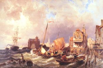 皮爾特 尅裡斯蒂安 竇曼森 Shipping before a Dutch Harbour Town 皮爾特 尅裡斯蒂安 竇曼森 Shipping before a Dutch Harbour Town